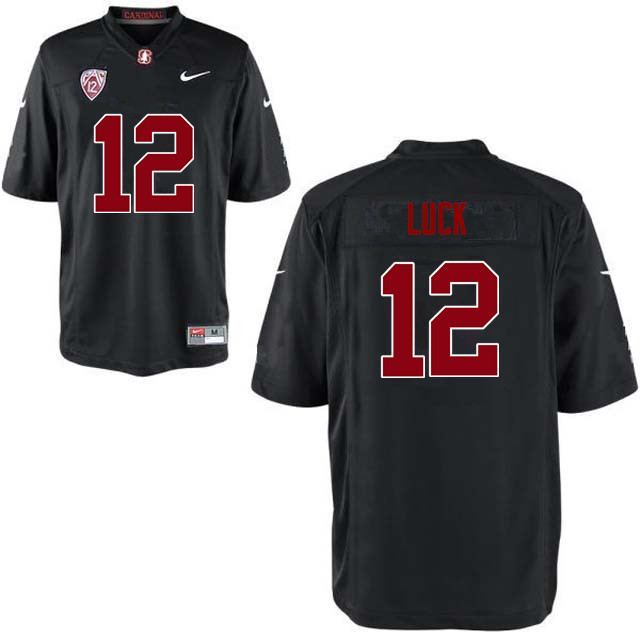 Men Stanford Cardinal #12 Andrew Luck College Football Jerseys Sale-Black - Click Image to Close